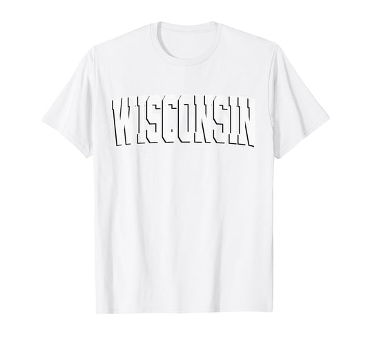 Vintage Wisconsin Mens Wisconsin Womens Red Retro Wisconsin T-Shirt