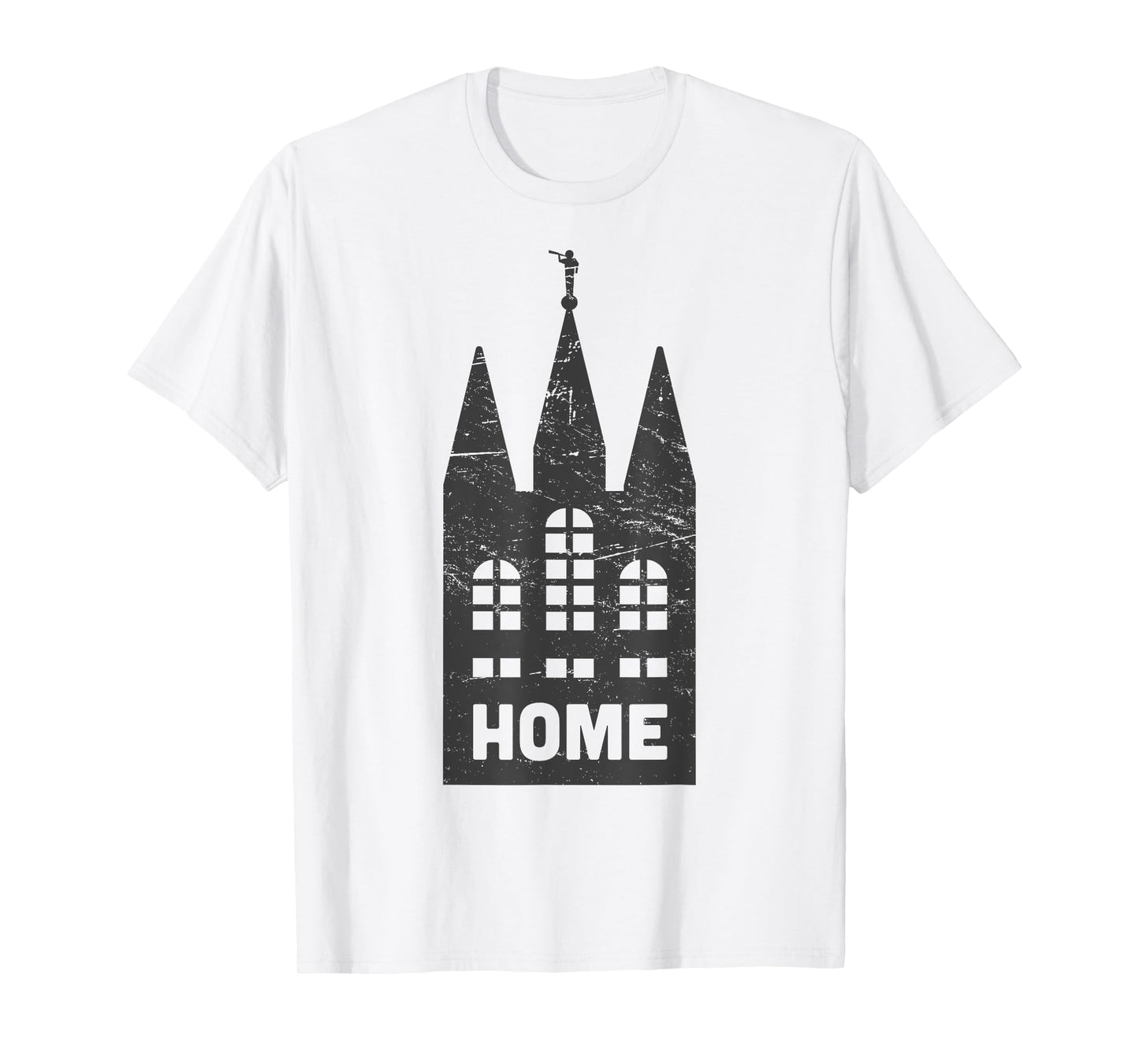 Mormon LDS Temple "Home" Distressed T-Shirt
