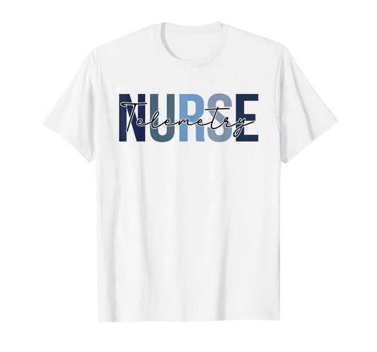 Retro Telemetry Nurse Gifts Womens Nursing Apparel T-Shirt