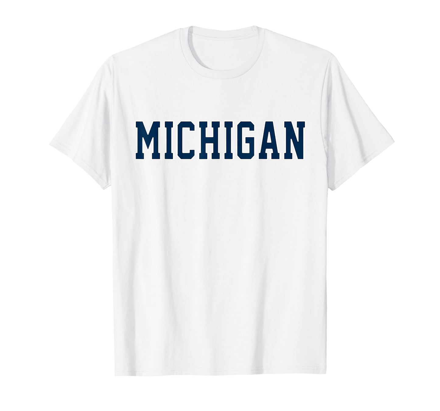 Vintage Michigan Look Blue Maize Men Retro Gold Michigan Tee T-Shirt