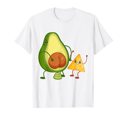 Cute Avocado Butt Pooping Guacamole with Tortilla Funny T-Shirt