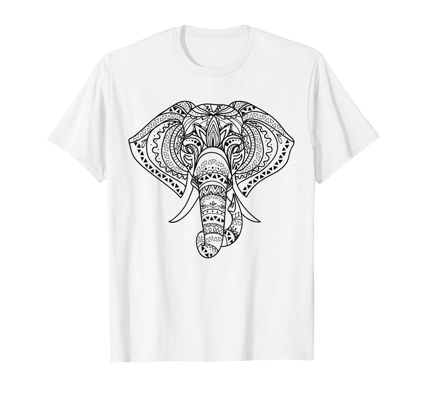 Elephant Mandala, Ethnic Native American Shamanic T-Shirt
