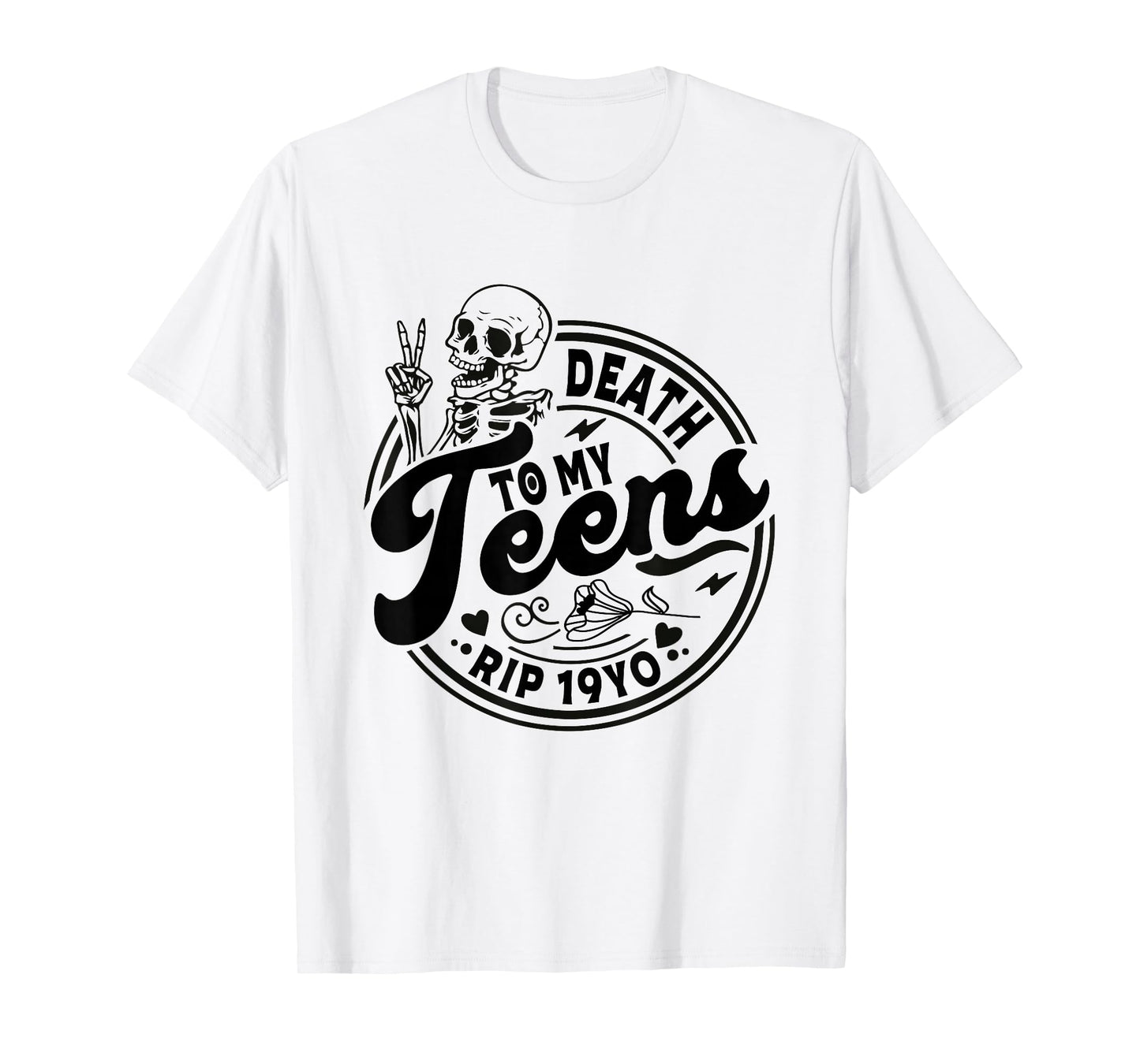 Funny Death To My Teens R.I.P Turning Twenties 20th Birthday T-Shirt