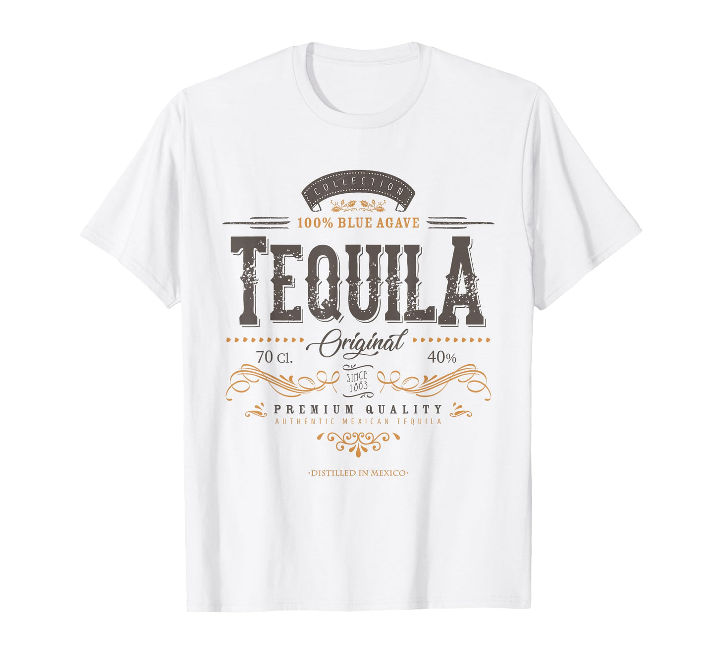 Mexican Tequila Cinco De Mayo Vintage Distressed Labell T-Shirt