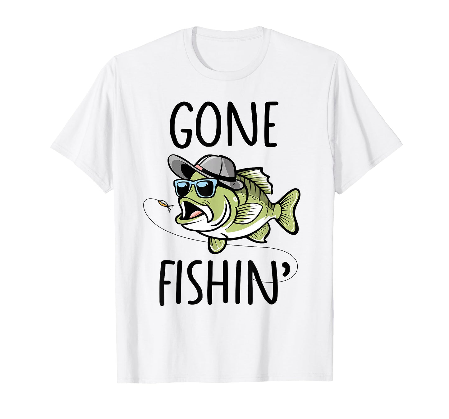 Gone Fishing Shirt Boys Kids Toddler Cute Bass Fishing T-Shirt