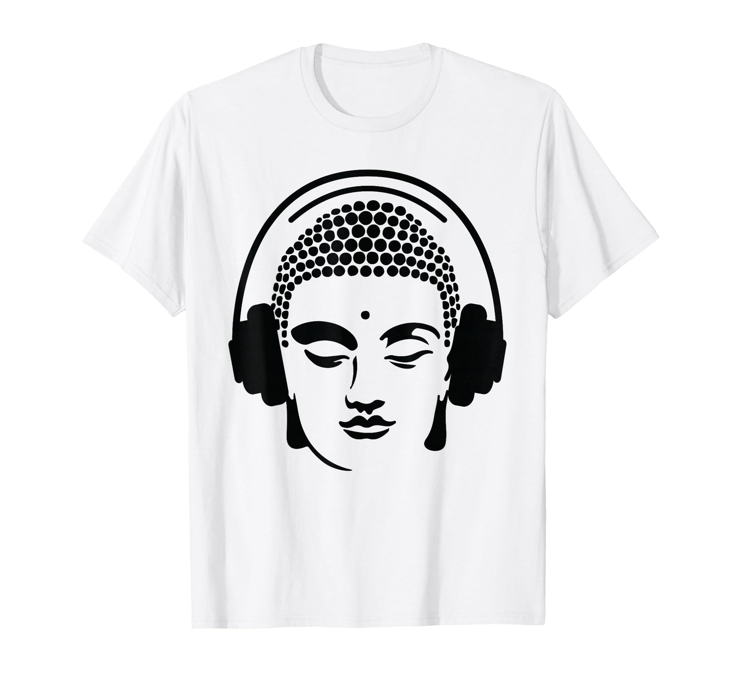 Chilling Buddha with Headphones T-Shirt T-Shirt