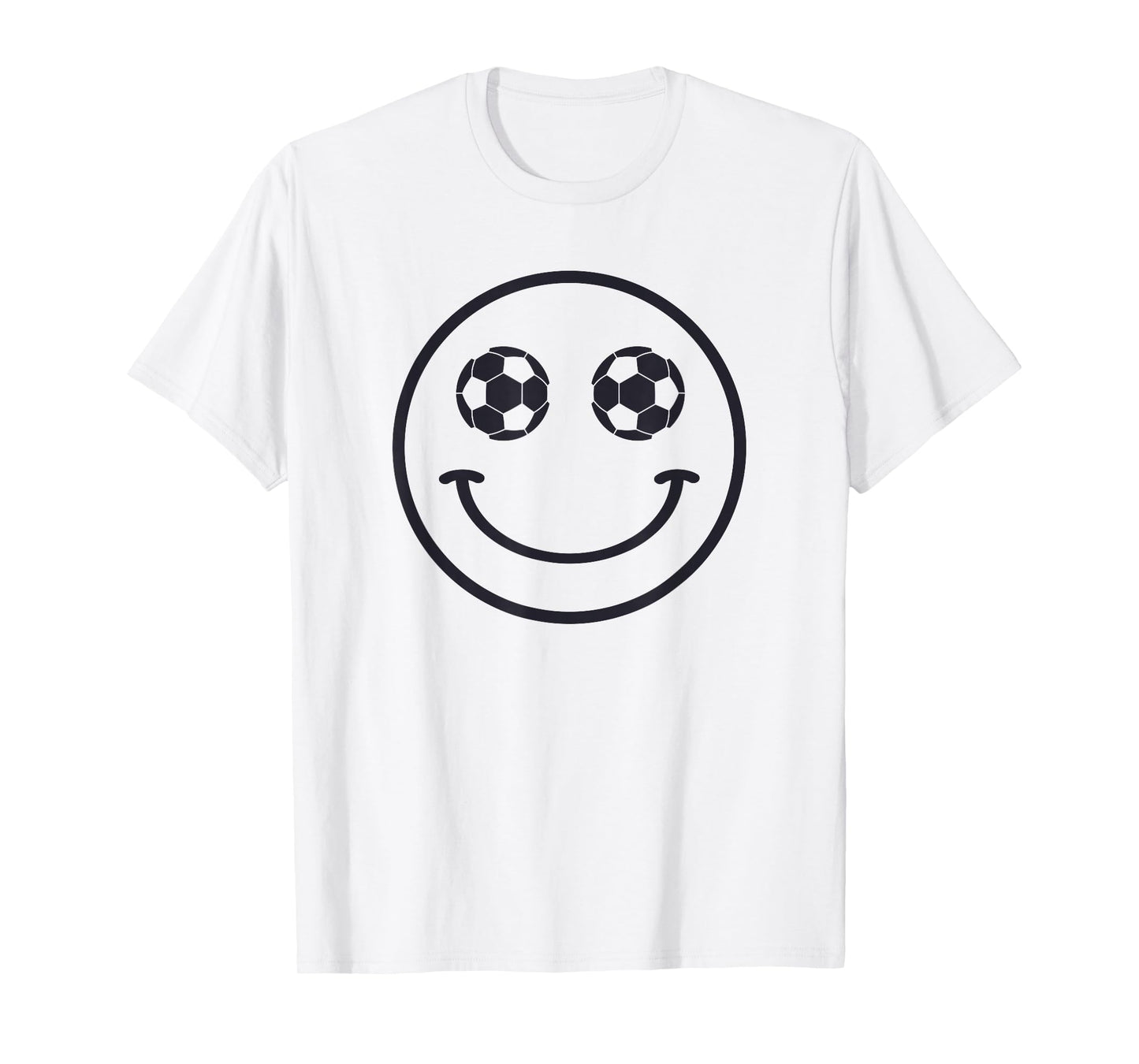 Smile Soccer Ball Cool Futbol Equipment for Girls Boys Kids T-Shirt