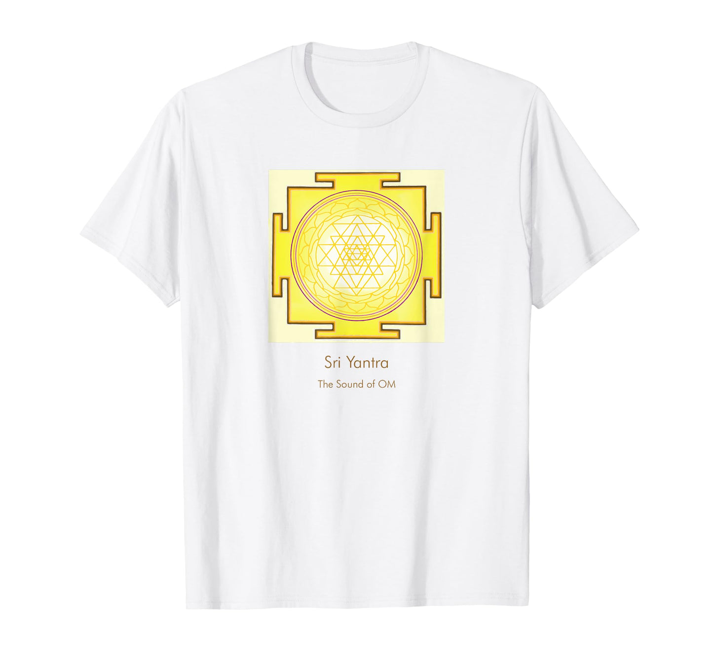 Sacred Geometry Golden Sri Yantra Sound of OM T-Shirt