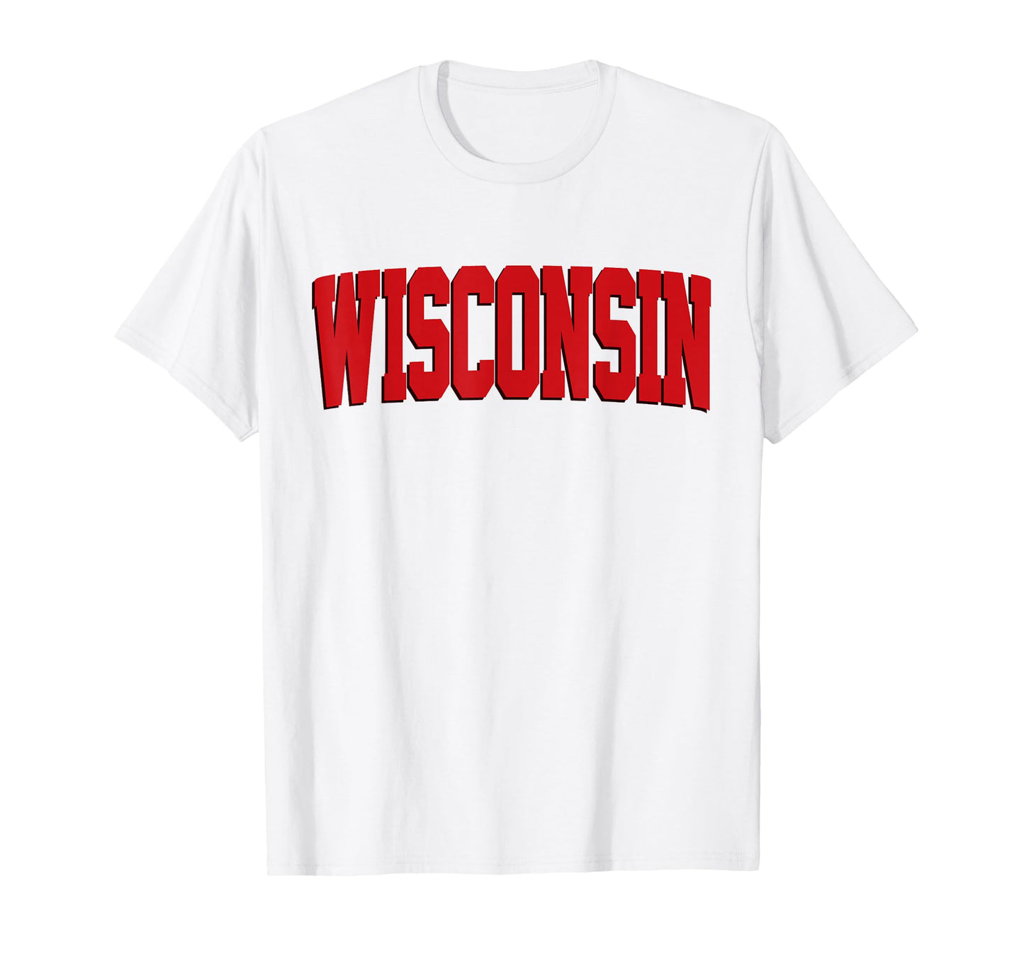 Vintage Wisconsin Mens Wisconsin Womens Red Retro Wisconsin T-Shirt
