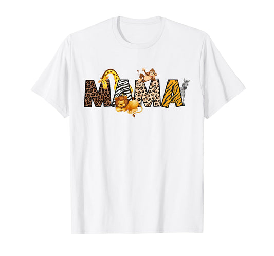 Mama of The Wild One Zoo Birthday Safari Jungle Family T-Shirt