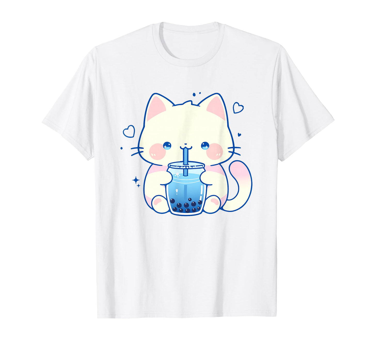 Kawaii Cat Boba Japanese cute aesthetic Anime Girls Teens T-Shirt