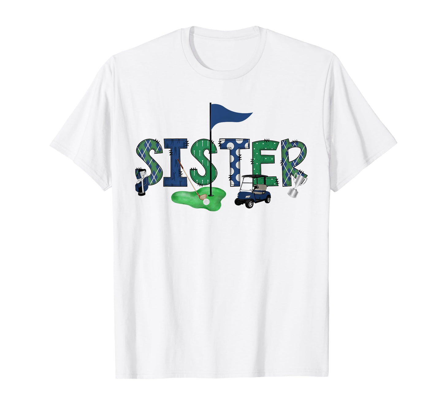Sister Of The Birthday Boy Hole in One Golf Sport Matching T-Shirt