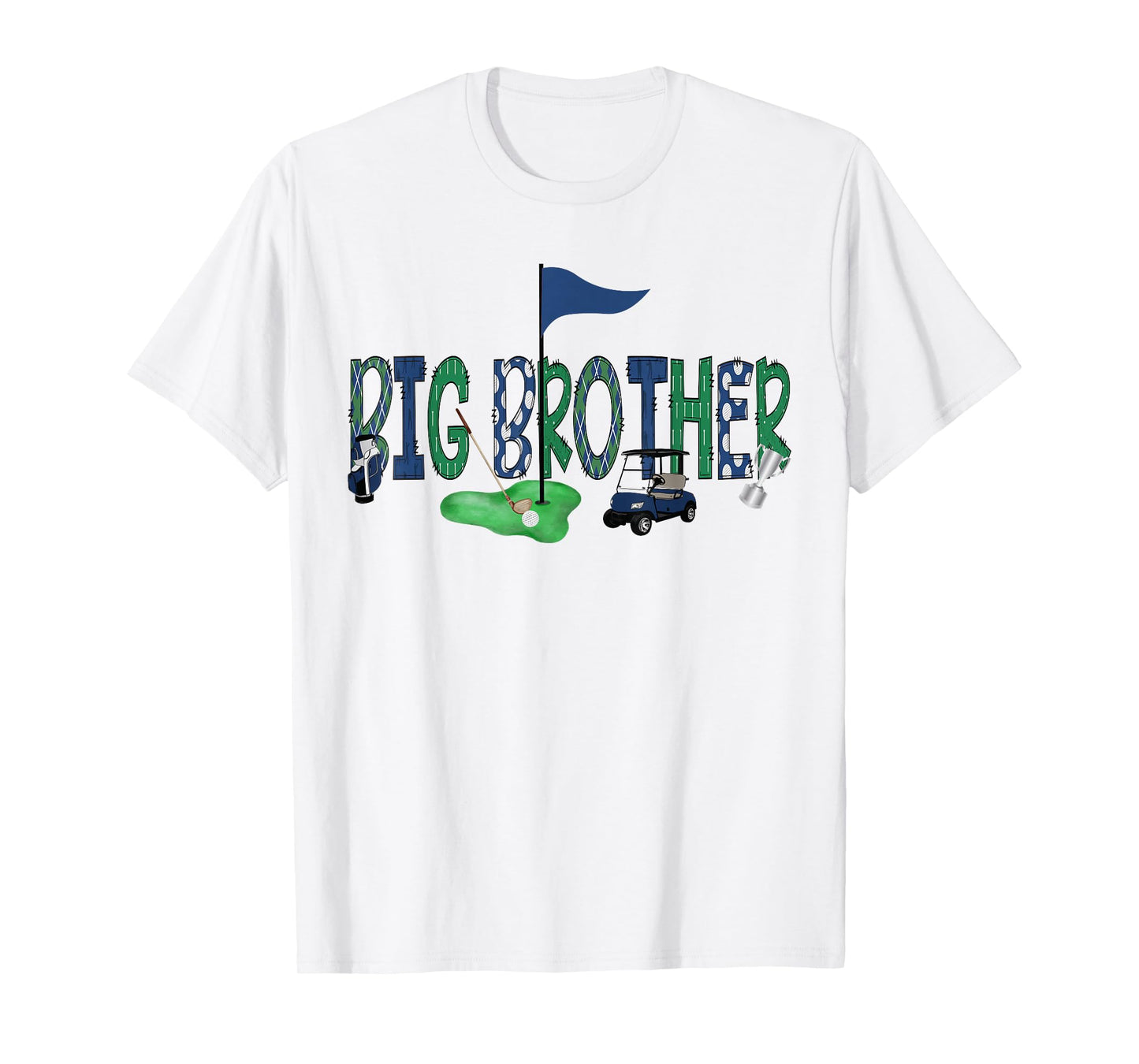 Big Brother Of The Birthday Boy Hole in One Golf Matching T-Shirt