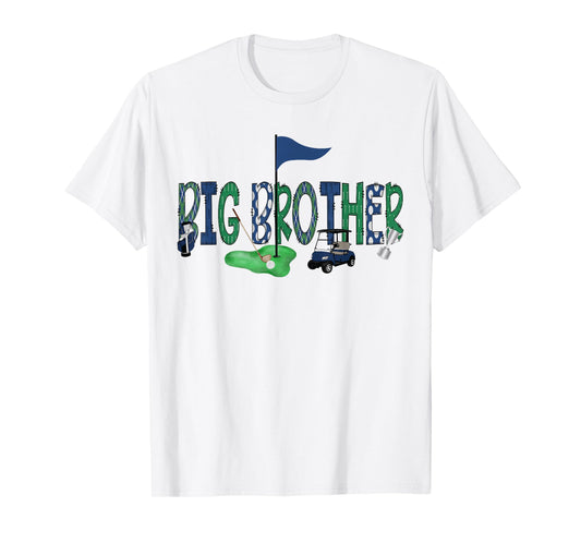 Big Brother Of The Birthday Boy Hole in One Golf Matching T-Shirt