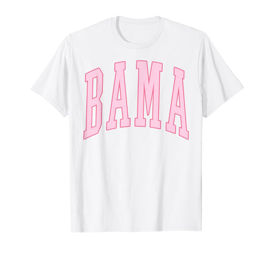 Alabama Bama Vintage Preppy Varsity Pink Sports T-Shirt