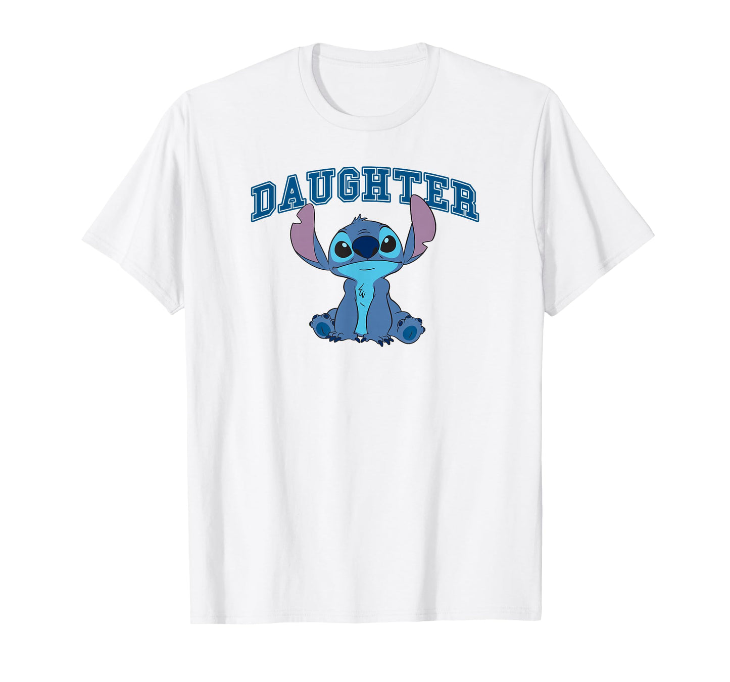 Disney Lilo & Stitch Daughter Stitch Big Chest Text Logo T-Shirt