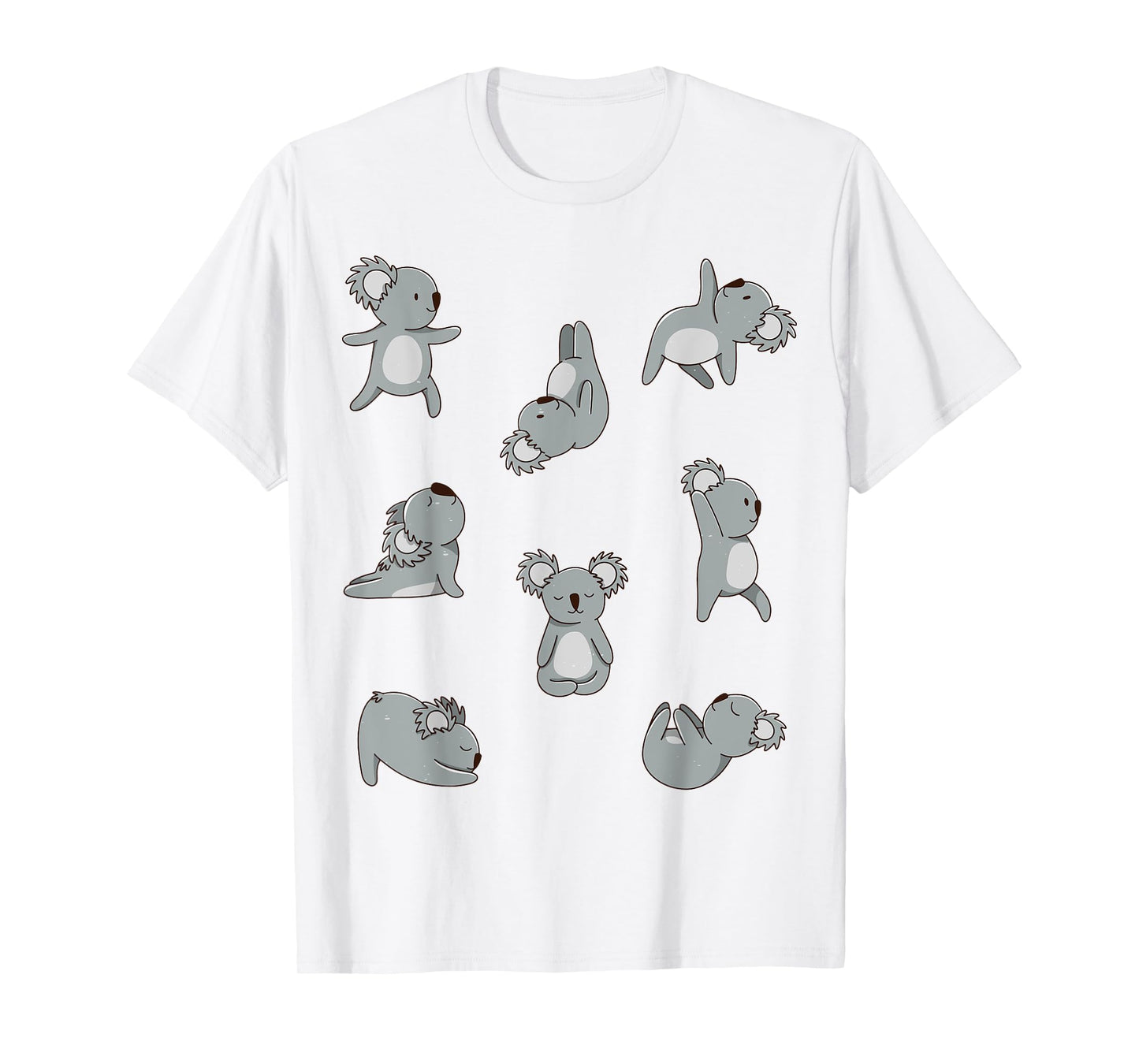 Yoga postures koala bear koala women men kids T-Shirt