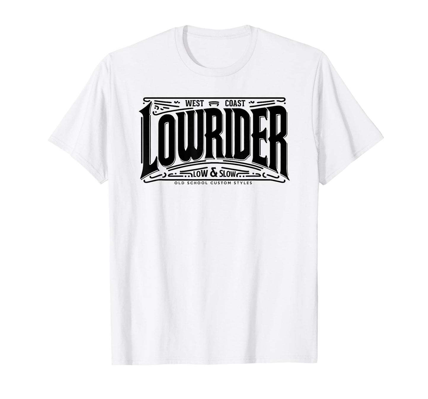 Classic LOWRIDER Shirt Chicano Art Slow and Low Custom Cars T-Shirt