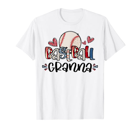 Baseball Granna Heart Proud Baseball Granna T-Shirt
