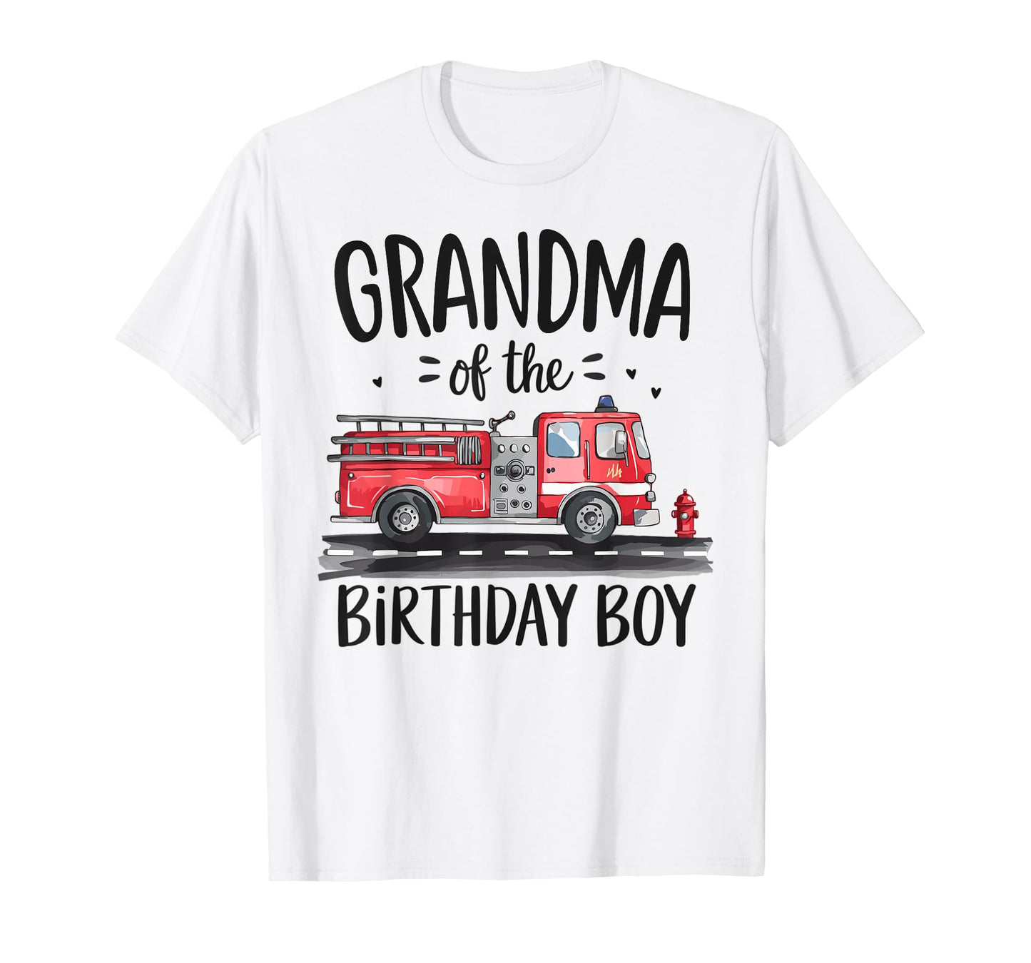 Grandma of the Birthday Boy Fire Truck Firefighter Gigi Bday T-Shirt