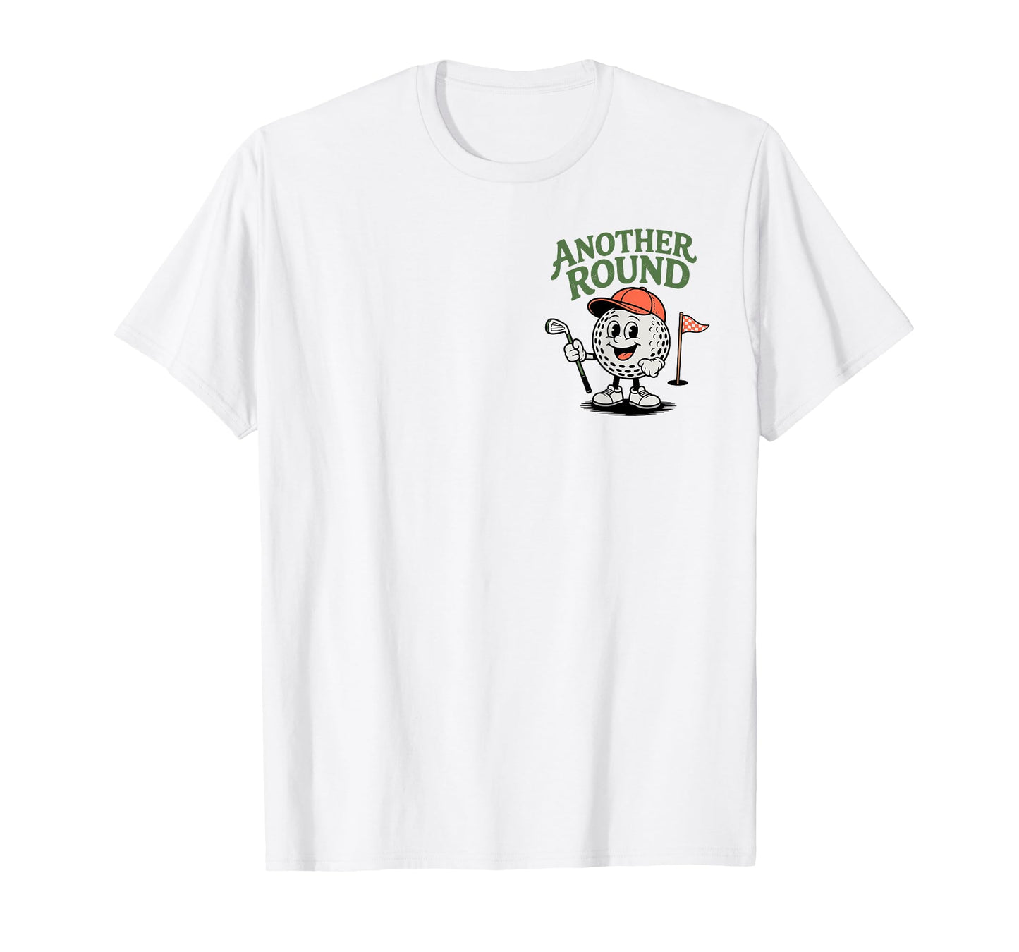 Another Round Golf Funny Retro Golf ball 2 sided T-Shirt