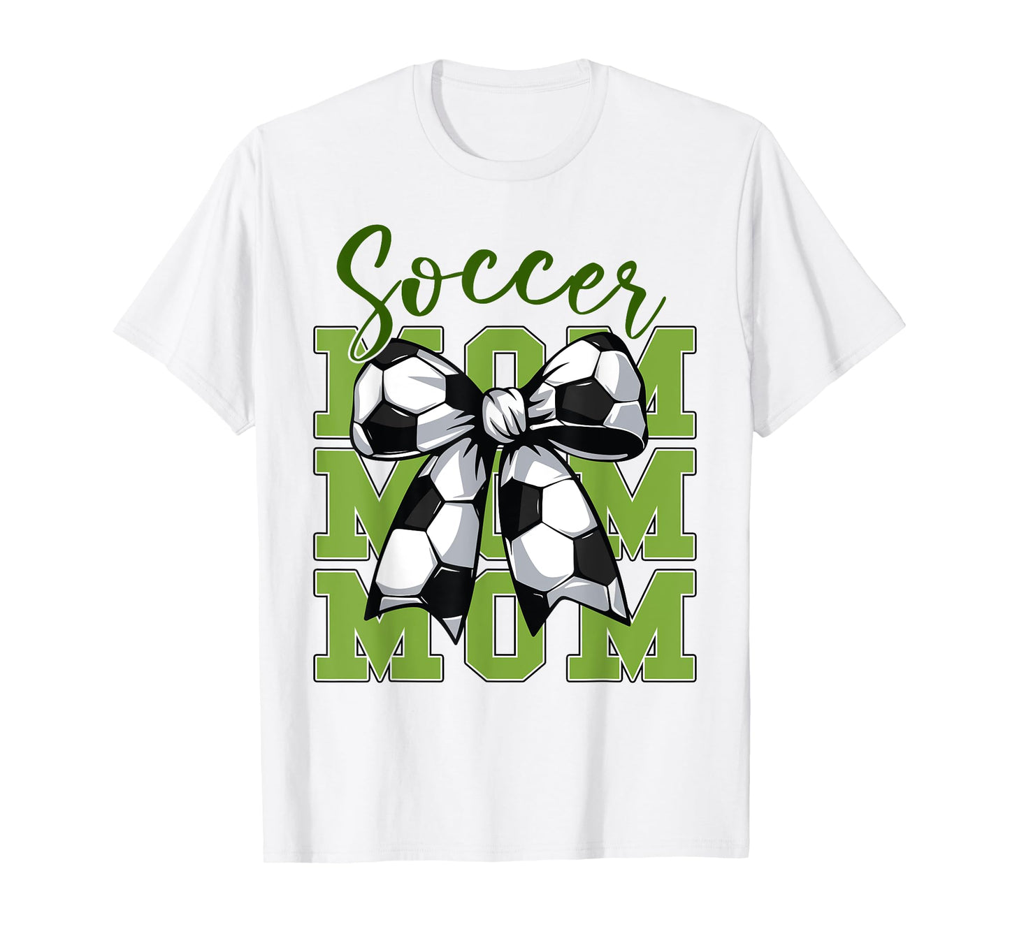Youth Soccer Mom Coquette Bow Cute Sister Toddler Teen Girl T-Shirt