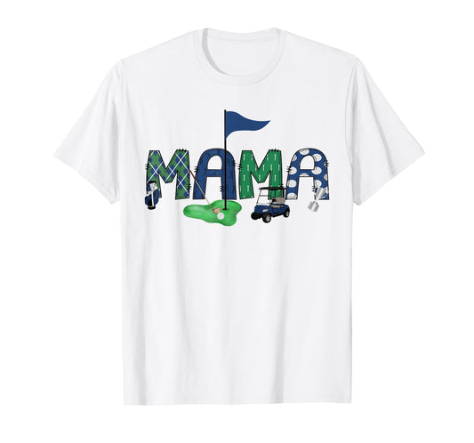Mama Of The Birthday Boy Hole in One Golf Sport Matching T-Shirt