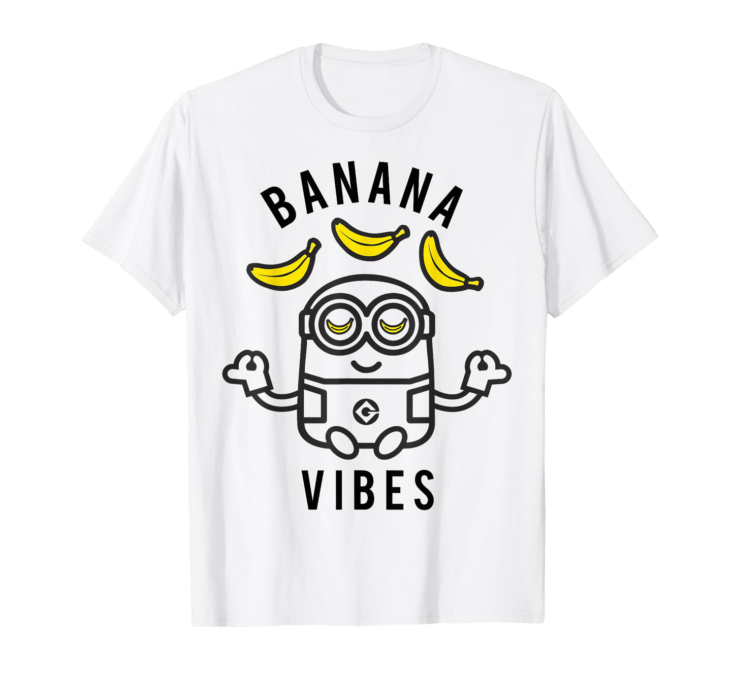 Despicable Me Minions Banana Vibes Meditation Minion Sketch T-Shirt