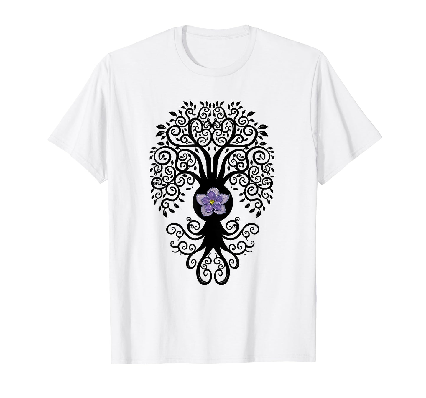 Bodhi Tree with Layered Lotus Flower Yoga Tshirt