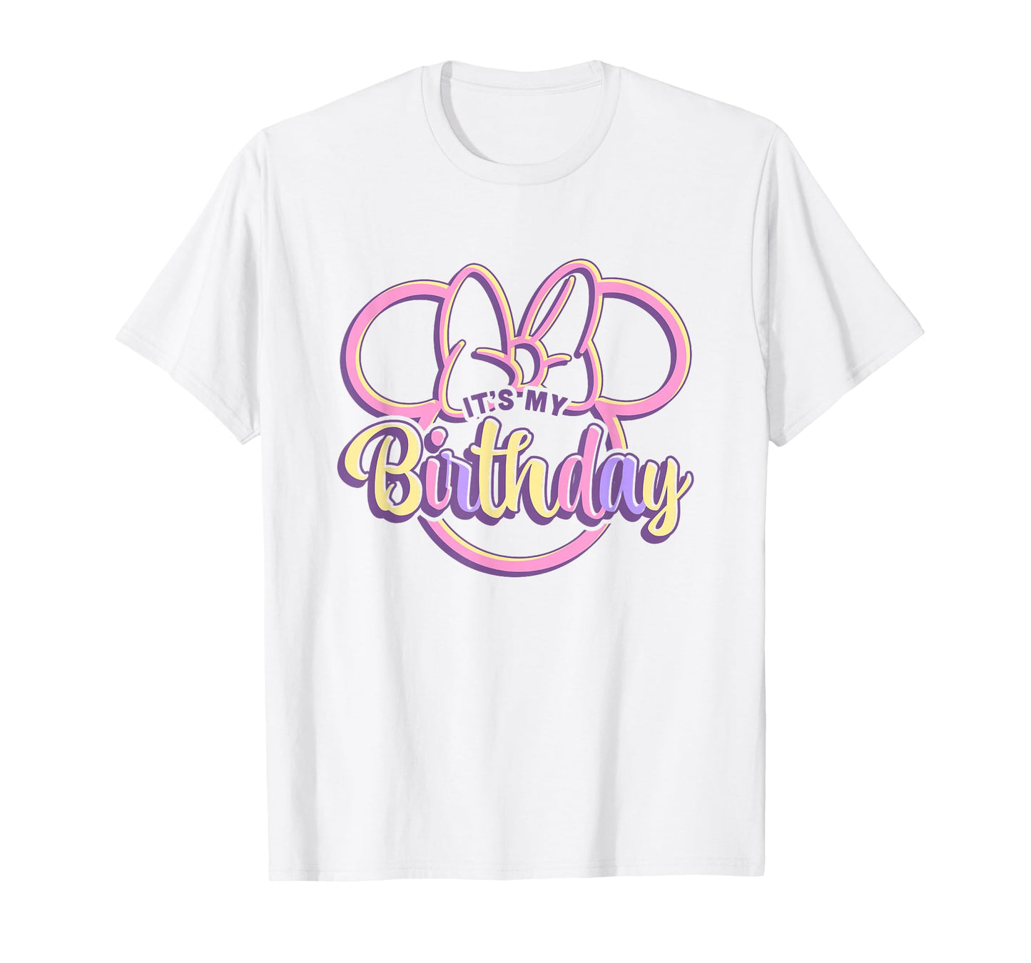 Disney Minnie Mouse It's My Birthday Retro Minnie Ears Logo T-Shirt