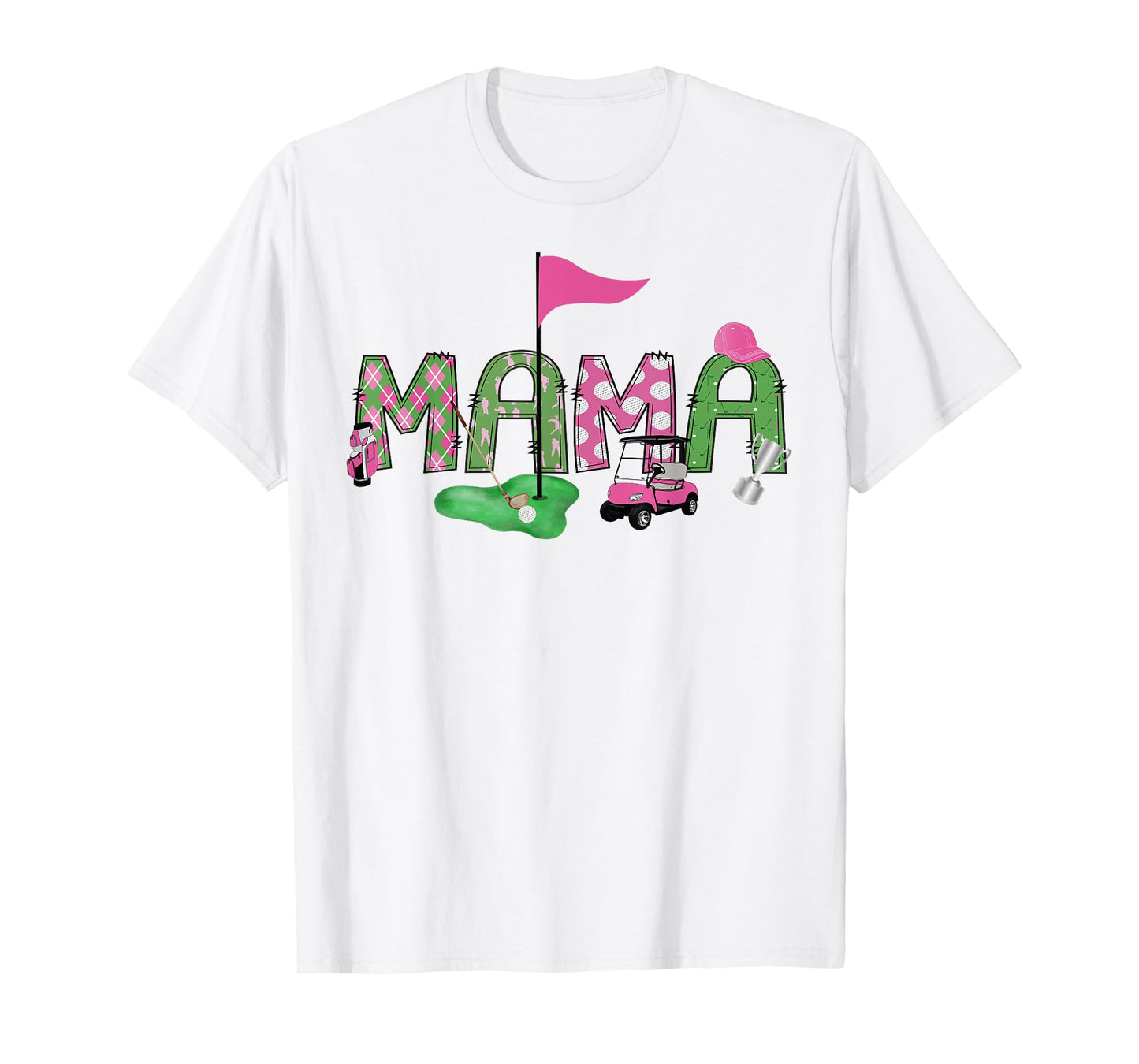 Golf Mama Pink Hole in One Golf 1St Birthday Girl T-Shirt