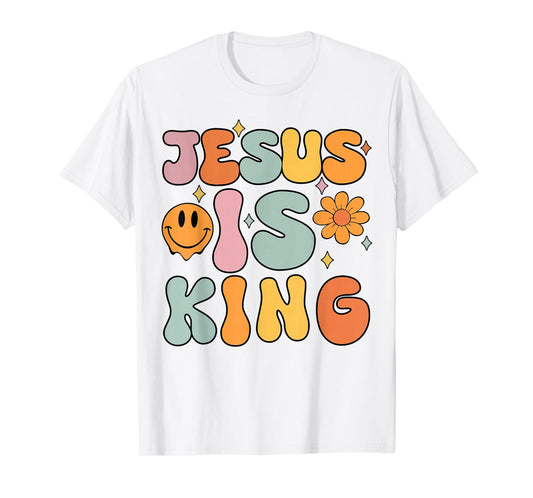Jesus is King Cute Christian Teen Girls Religious Faith Gift T-Shirt