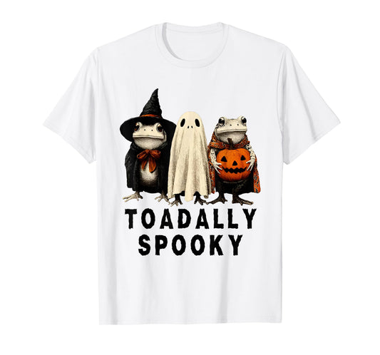 Toad-Ally Spooky Funny Frog Ghost Halloween T-Shirt