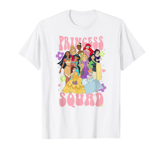 Disney Princess Epic Princess Squad Girl Power Floral Poster T-Shirt
