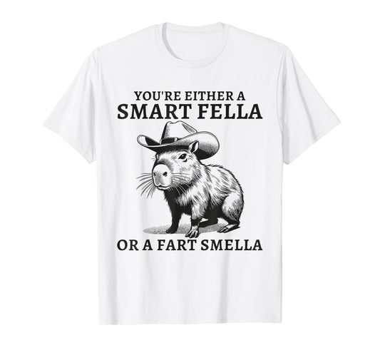 You're Either A Smart Fella Or A Fart Smella Funny Sarcastic T-Shirt