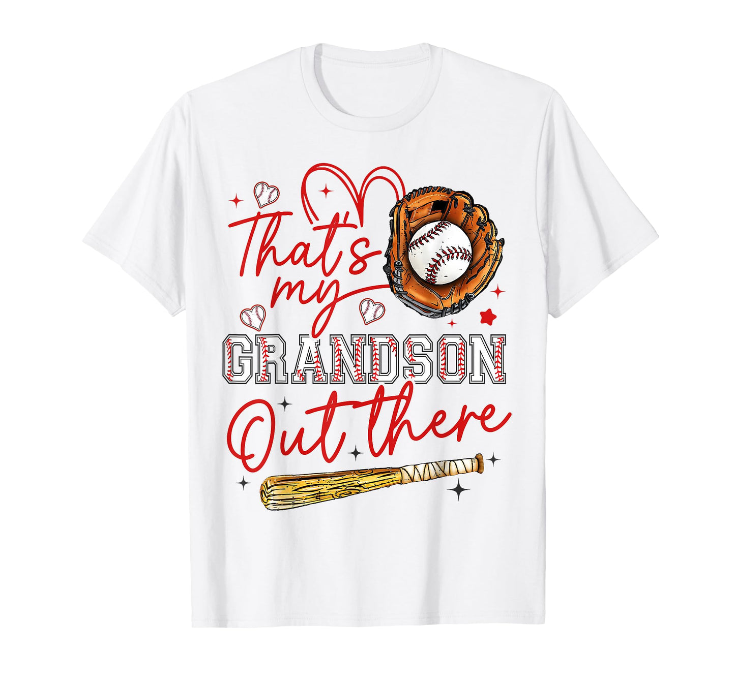 That's My Grandson Out There Baseball Grandma Mother's Day T-Shirt