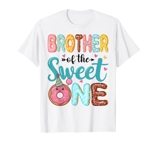 Brother Of The Sweet One 1st Birthday Girl Donut Party T-Shirt