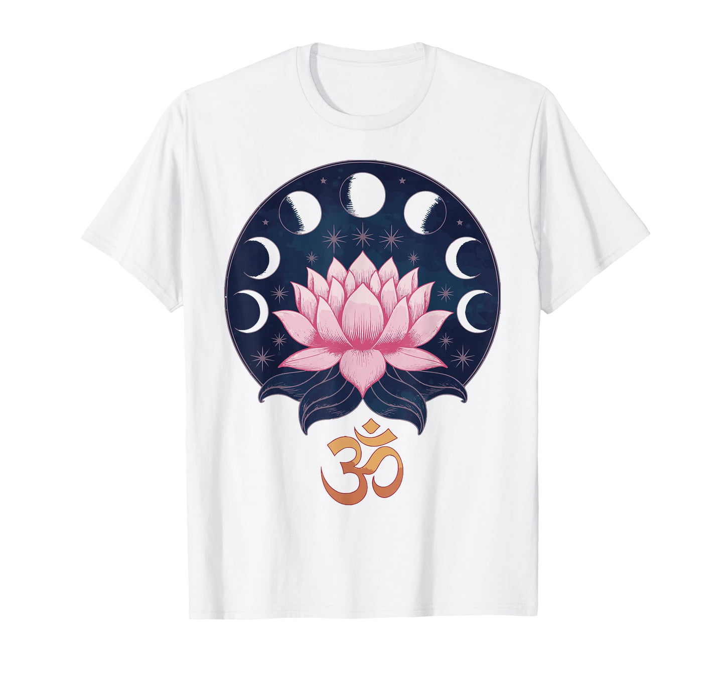 Lotus Flower Moon Phases Zen Yoga Lover Spiritual People T-Shirt