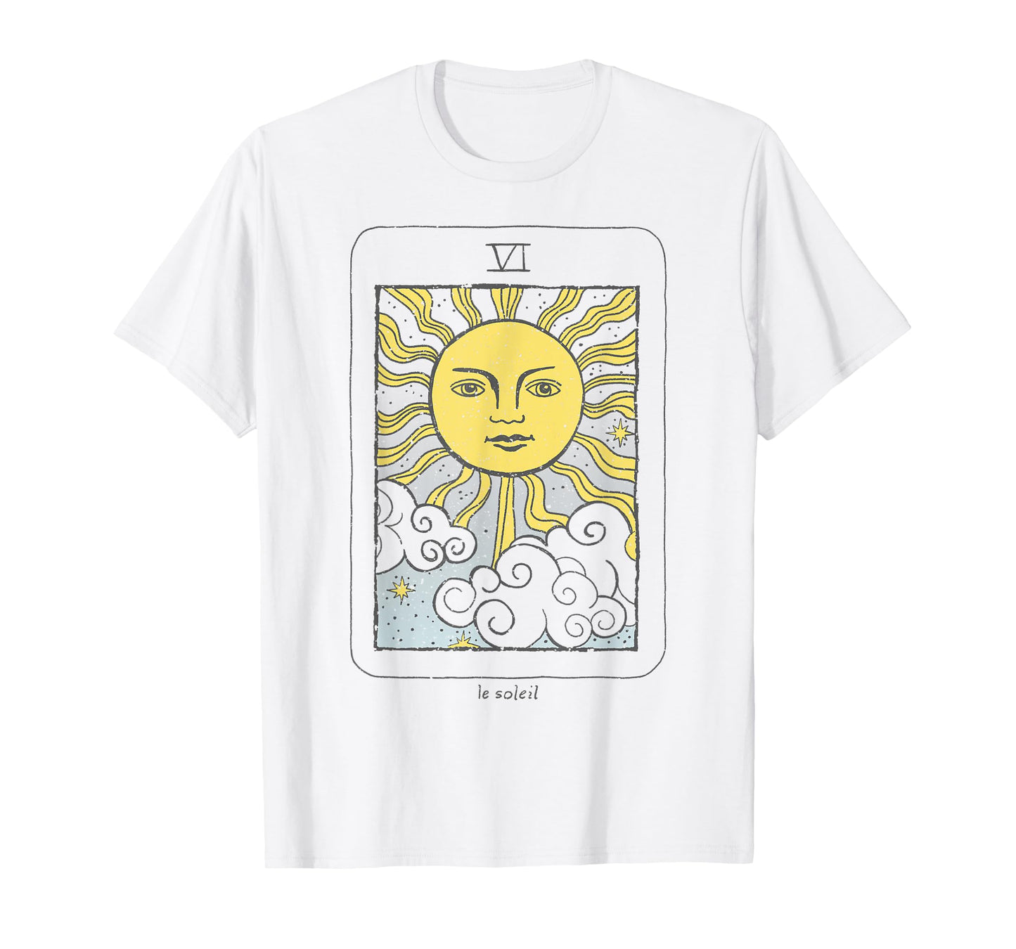 Trendy Le Soleil Sun Clouds Tarot Card T-Shirt