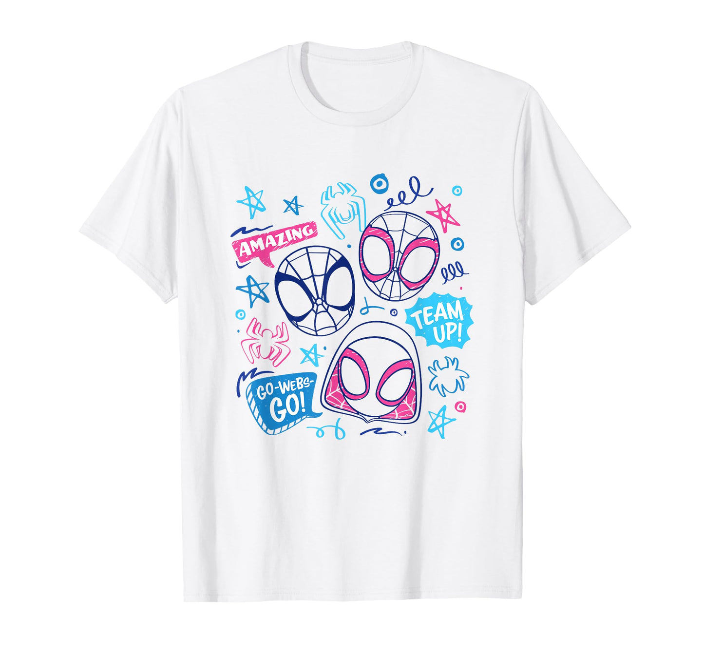 Marvel Spidey And His Amazing Friends Amazing Team Doodles T-Shirt