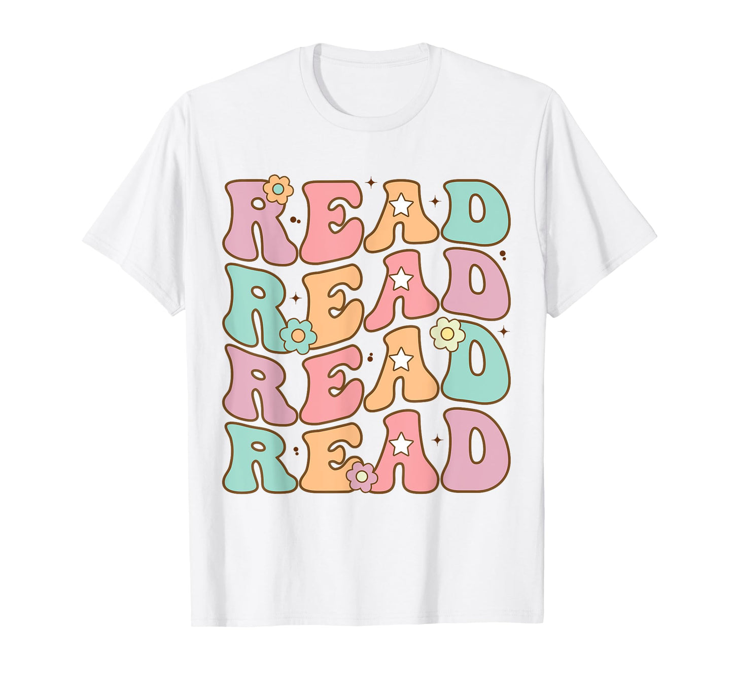 Read School Librarian Life Teacher Reading Groovy Read T-Shirt