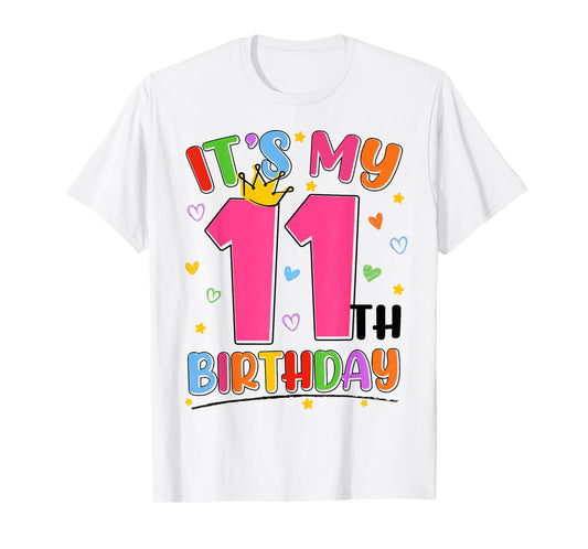 It's My 11th Birthday Party Teens Girls 11 Year Old Bday T-Shirt