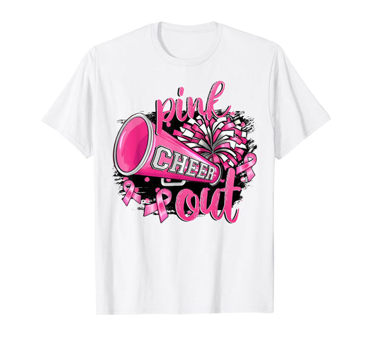 Pink Out Football Breast Cancer Awareness Cheer Mom Mama T-Shirt
