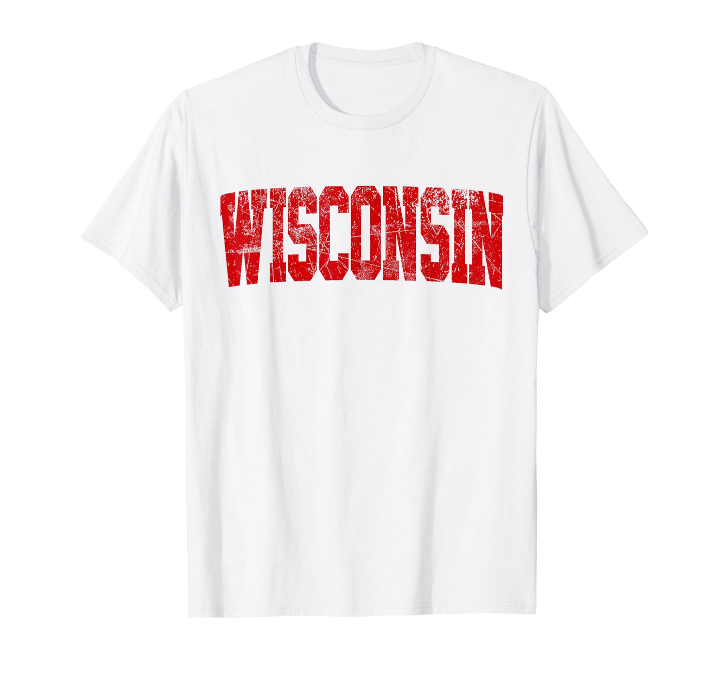 Vintage Wisconsin Mens Wisconsin Womens Red Retro Wisconsin T-Shirt