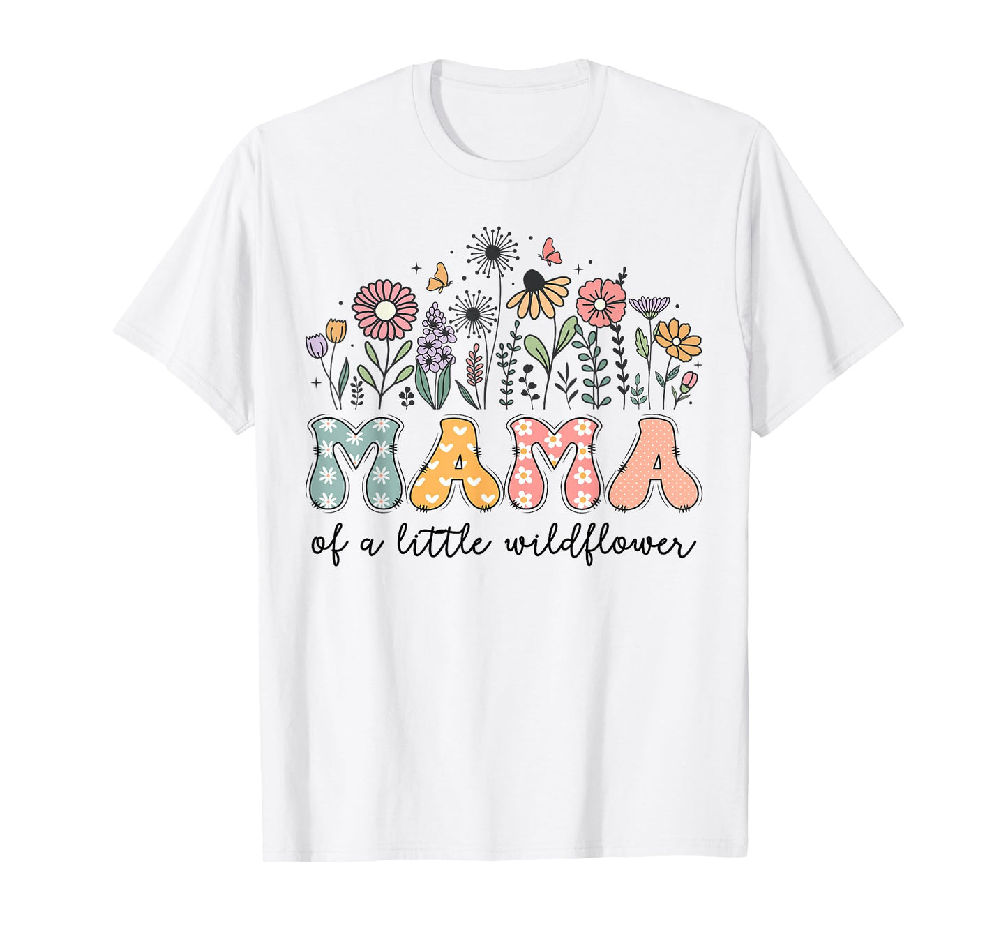 Mama Of The Little Wildflower Baby Birthday Party T-Shirt