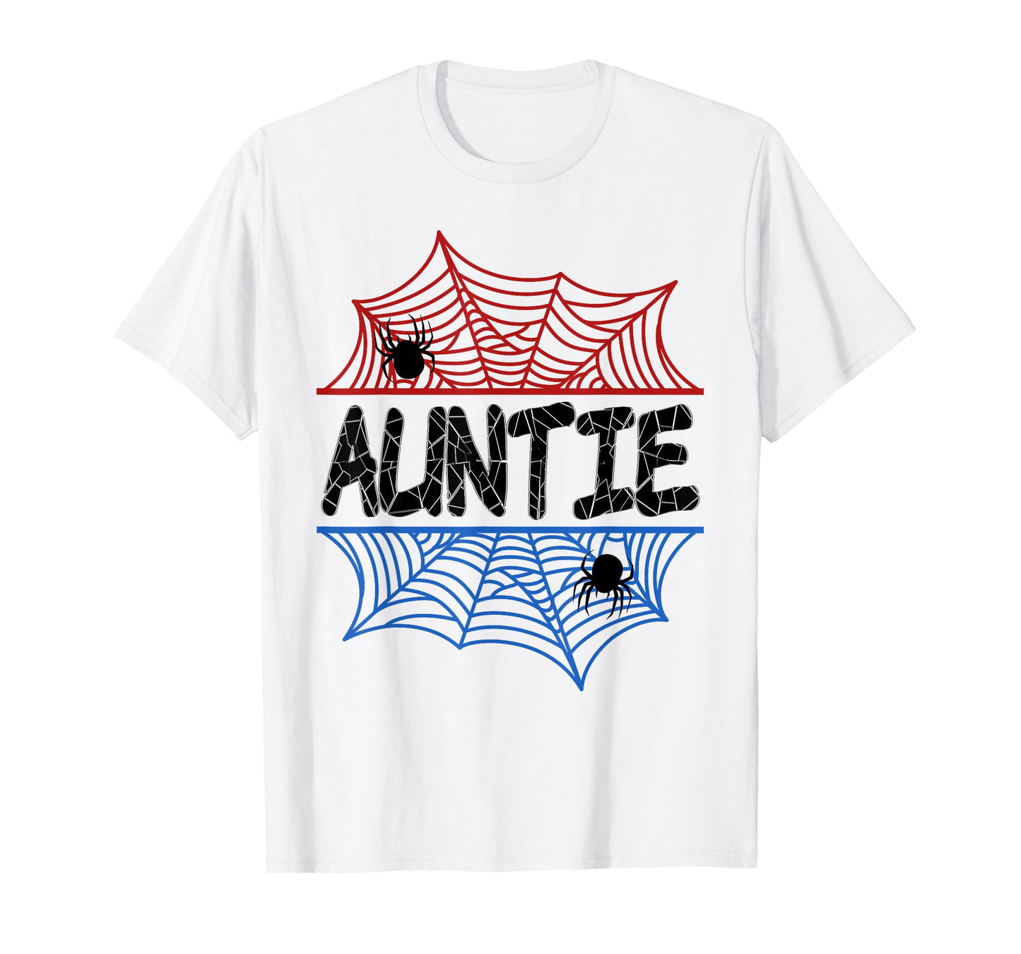 Auntie Of The Birthday Boy Spider Aunt Bday Party T-Shirt