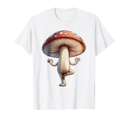 Funny Yoga Mushroom T-Shirt