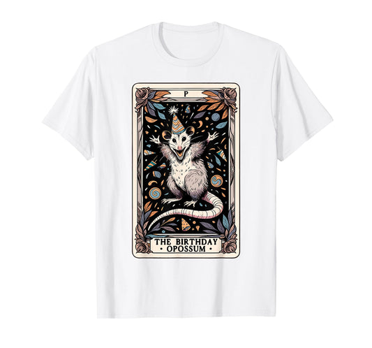 The Birthday Opossum Tarot Card Opossum T-Shirt