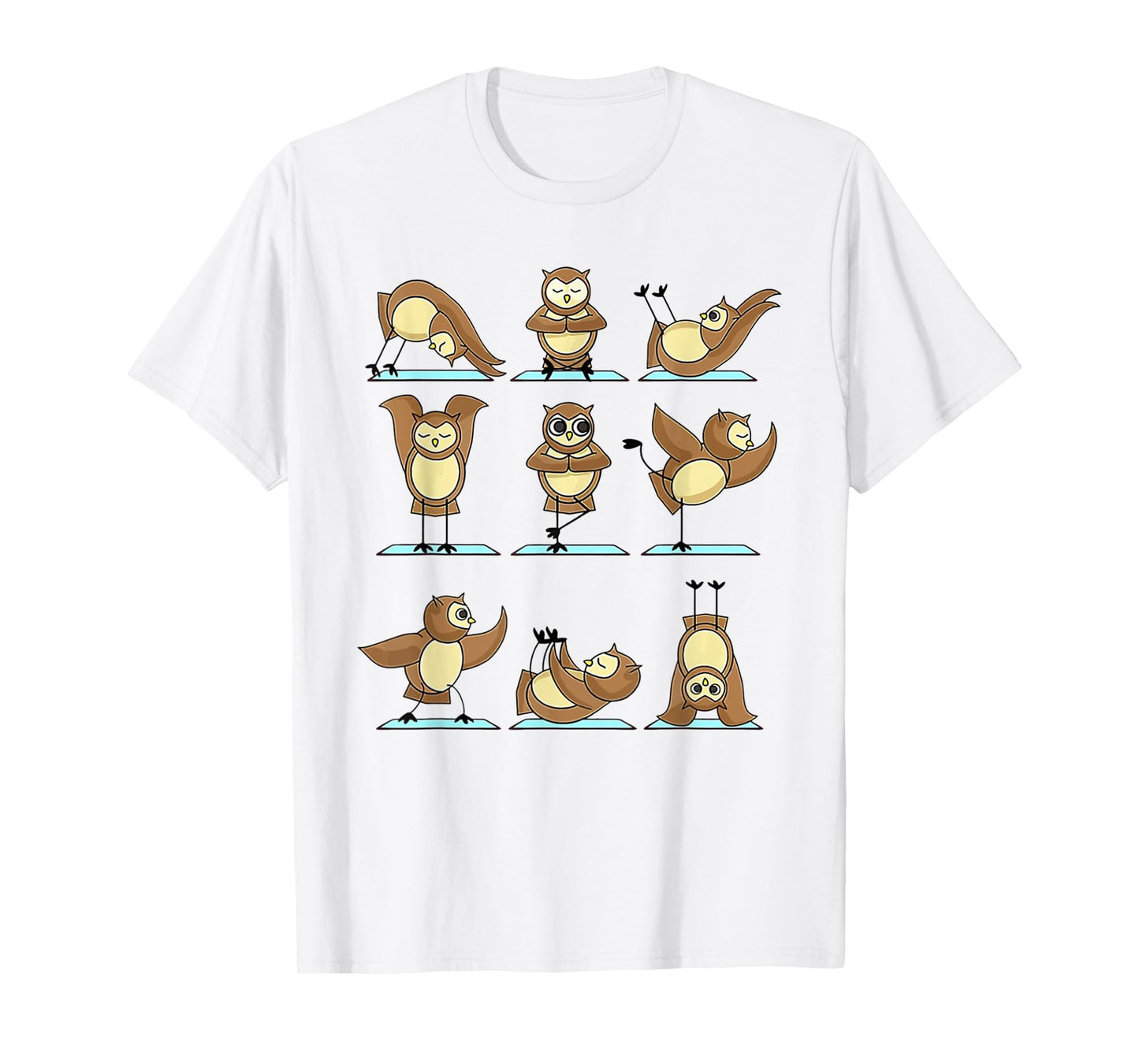 Owl Yoga Poses Owl Namaste Lover T-Shirt