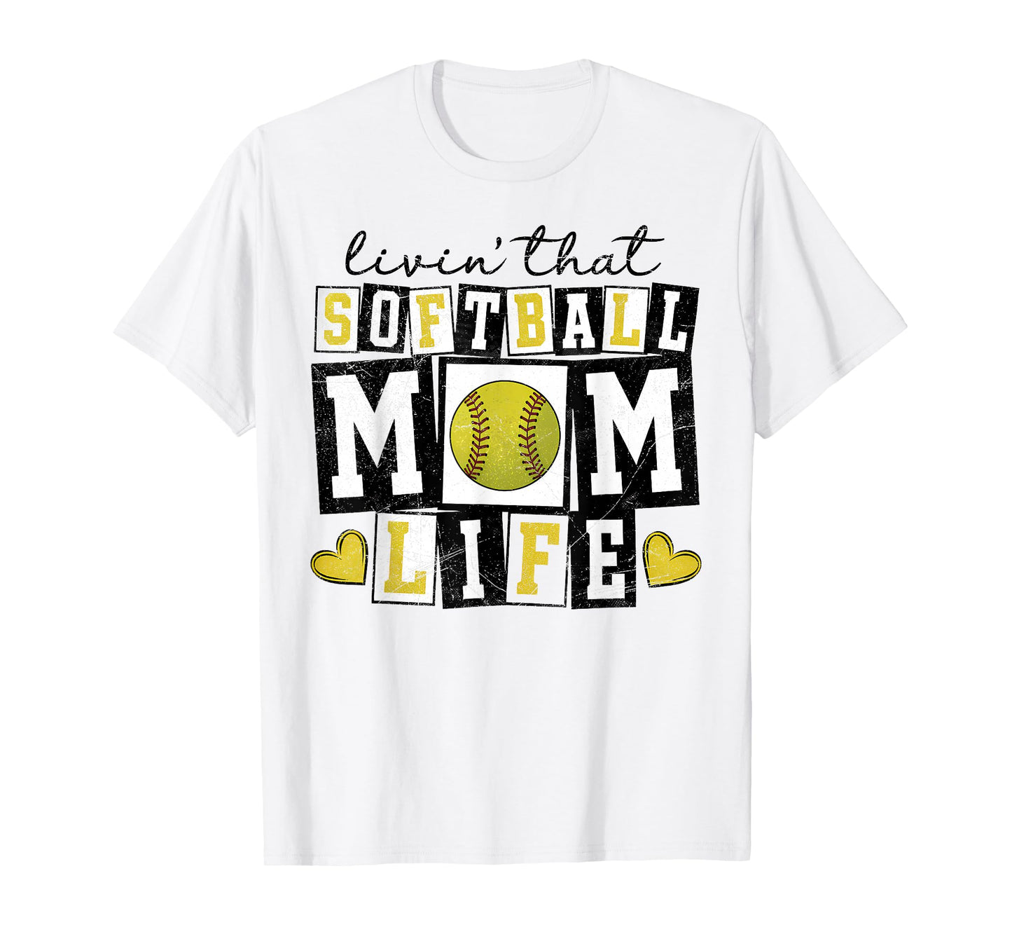 Loving That Softball Mom Life Mother Mama Girl Women T-Shirt